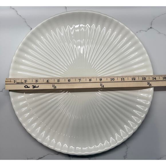 VINTAGE/MCM - 14" Ernest Sohn Creations, Ribbed Porcelain Serving Platter - Picture 3 of 7